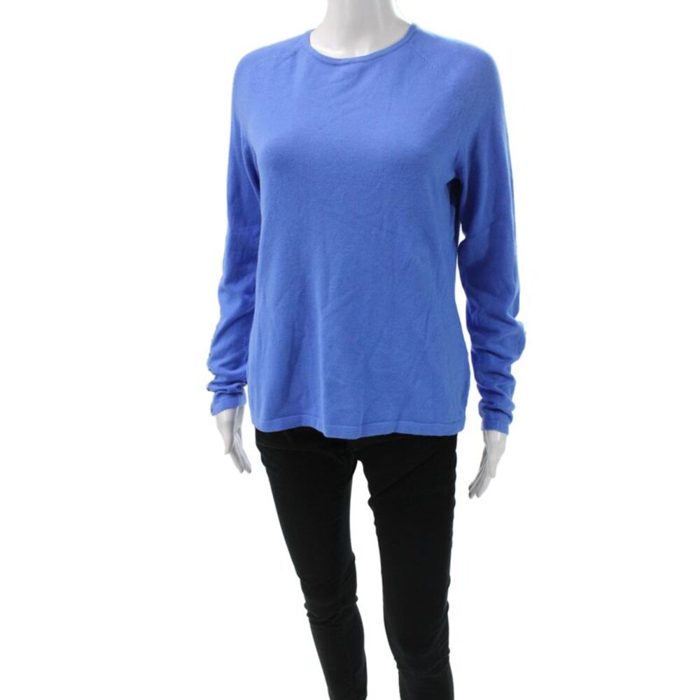 J. Mclaughlin Unisex Pullover Long Sleeve Crew Neck Blue Size M